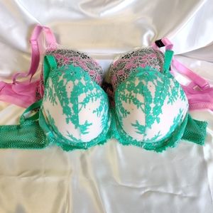 (2) Victoria Secret Dream Angels Lined Demi Bras